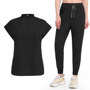 42015 Jogger Suits Camiseta Deportiva à séchage rapide, ultra doux, style sexy, mode décontractée, été, pour femmes, style actif original - Product Image 1