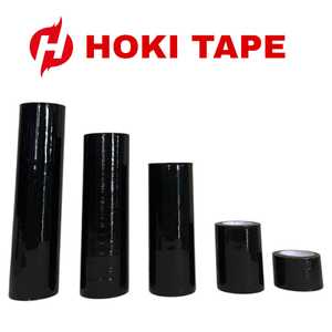 ฟิล์มพลาสติก LLDPE ยืดได้สีดำขนาด25ซม. x 100ม. ม้วนโลโก้มันวาวขนาด30ซม. 50ซม. สำหรับร้านขายของชำทุกความต้องการบรรจุภัณฑ์ - Product Image 5