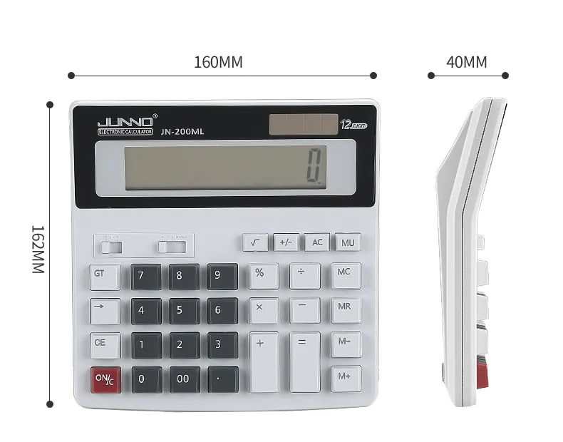 Calculadora de pantalla grande de regalo para el fabricante, calculadora de batería solar con botón grande para oficina, regalos de promoción financiera