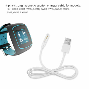สายชาร์จแม่เหล็ก USB 2.0ตัวผู้ไปยัง4ขาสายชาร์จแม่เหล็ก Pogo สำหรับนาฬิกาอัจฉริยะ <span class=keywords><strong>GT88</strong></span> G3 KW18 GT68 KW88 - Product Image 3