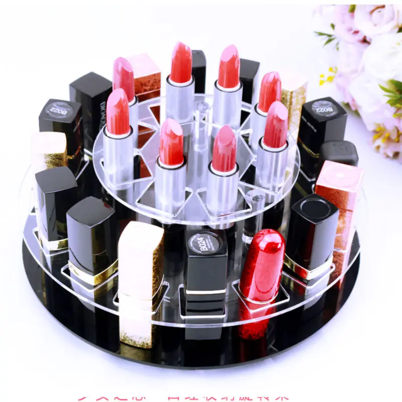 Présentoir de rouge à lèvres en acrylique, personnalisé, 1 pc, support, organisateur, rotatif, transparent