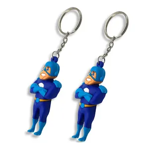 High Quality No Minimum Personalized Custom Silicone Rubber Keyring Cartoon 3d Soft Pvc Keychain For Promotion