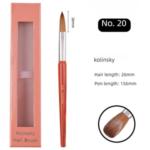 100% Kolinsky Hair Acrylic Powder <b>Nail</b> Brush Wooden Handle Professional Salon Manicure <b>Nail</b> Art <b>Extension</b> Brush Tool - Product Image 6