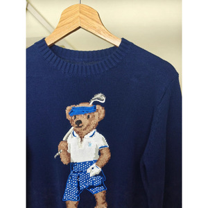 2026 <span class=keywords><strong>Ralf</strong></span> RL Automne/Hiver – Pull en maille à col rond, doublure en laine mohair, manches longues, style britannique ample, brodé, pour jeune public - Product Image 4