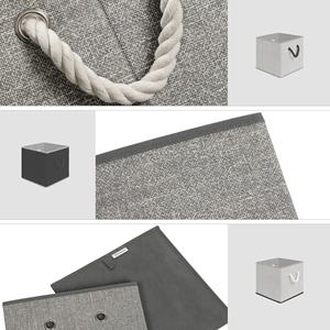 Organiseur de jouets pliable <span class=keywords><strong>SONGMICS</strong></span> en tissu non tissé, bacs de <span class=keywords><strong>rangement</strong></span> pliables en tissu, boîte de <span class=keywords><strong>rangement</strong></span> pour vêtements, respectueux de l'environnement, 20-35L - Product Image 4