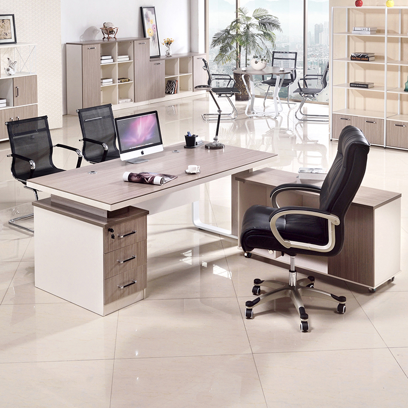 Modern Wooden Executive Desk and Chair