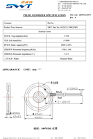 Plaque atomisatrice piézoélectrique en maille microporeuse SWT 25 mm 1,7 MHz avec joint d'étanchéité et fils pré-soudés, pièce de rechange pour transducteur à ultrasons