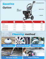 Nettoyeur haute pression industriel à essence 2,5 GPM, nettoyeurs professionnels, 7,0 HP, machine de lavage de voitures robuste, 3100 PSI