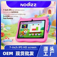 Tablet Infantil HD de 7 Pulgadas con Android 13, MTK, 3+32GB, Funda de Silicona Antigolpes y Anticaídas, Correa, Tablet para Estudiantes con USB-C