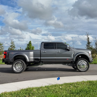 Jantes forgées DRW polies sur mesure 22X8.25 28X8.25 avec enjoliveurs flottants 10X225 8X165.1 pour Ford F250 Super Duty