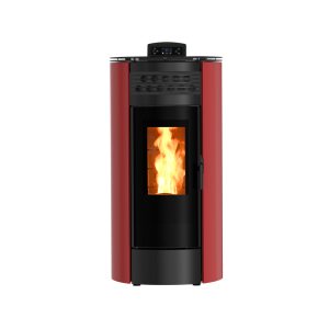 Estufa <span class=keywords><strong>de</strong></span> <span class=keywords><strong>Pellets</strong></span> <span class=keywords><strong>de</strong></span> Biomasa para Interiores, Diseño Redondo Moderno, Ecológica, 14.3kW, CE ROHS KF1501A, Calefactor <span class=keywords><strong>de</strong></span> <span class=keywords><strong>Pellets</strong></span> para el Hogar - Product Image 1