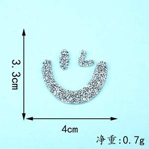 แผ่นปะรูปยิ้มน่ารักประดับเพชรระยิบระยับแบบรีดติดเสื้อผ้าหรือกระเป๋า - Product Image 6