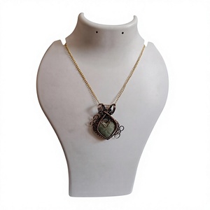 Handmade Wire Wrapped Crystal Pendant Necklace Natural Stone <b>Copper</b> Jewelry Vintage Charm for Women - Product Image 1