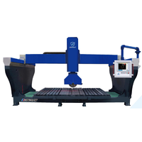 Máquina de Corte de Piedra con Router CNC de 5 Ejes 3D, Sierra de Puente para Esculturas en Piedra, Grabador CNC para Granito, Tallado para Lápidas de Mármol y Cuarzo