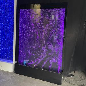 Décoration Acrylique Personnalisée Écran de Noix de Coco Fontaines Murales à Bulles d'Eau LED - Product Image 1