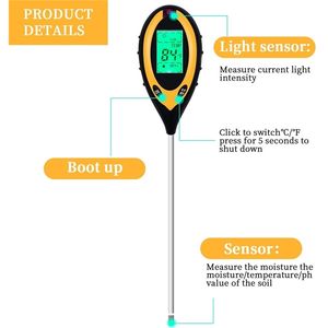 2022ดิจิตอลดินความชื้นเมตรที่ดีที่สุด4in1เมตรดิน - Product Image 4