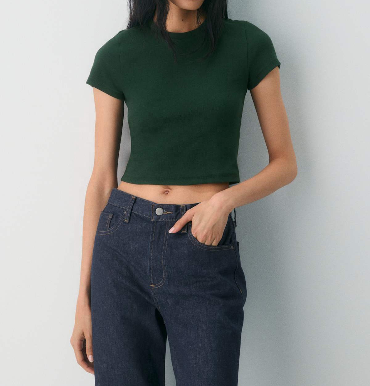 OEM New Fashion Women's Summer T-Shirts Short-Sleeved Round-Neck Solid Color Print Tight-Fitting Base Layer Tops
