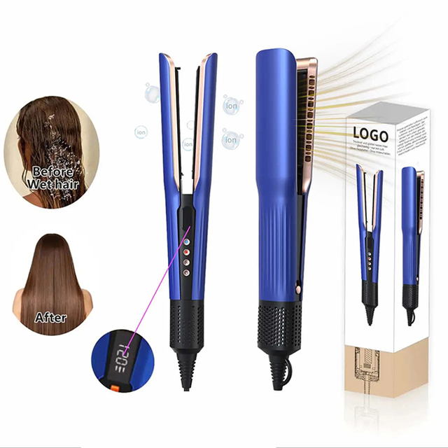 Professional 2-in-1 Electric Flat Iron Hair Dryer Hot Air Straightener with Ionic Feature Wet & Dry Household Hair Protect Tool