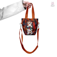 Tas selempang kanvas portabel, dompet tas tangan Anime portabel tampilan tinggi mudah cocok, tas selempang hadiah