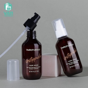 Yan bao bì dốc Vai rỗng 150ml hổ phách rửa cơ thể dầu gội Lotion chai tùy chỉnh Pet nhựa bơm phun chai - Product Image 3