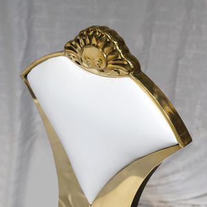 <span class=keywords><strong>Chaise</strong></span> de salle à manger moderne en acier inoxydable doré Accueil Hôtel Restaurant Événements de mariage avec table en <span class=keywords><strong>cuir</strong></span> PU - Product Image 4