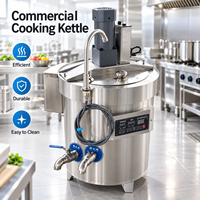 Marmite de cuisson électrique professionnelle avec chauffage par enveloppe aqueuse pour la production alimentaire