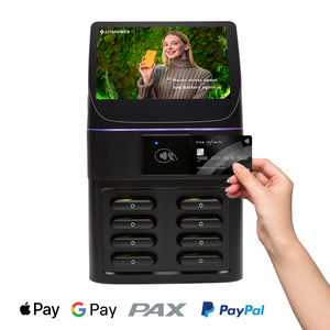 Nhà máy 8 khe cắm màn hình quảng cáo điện thoại di động sạc ngân hàng điện cho thuê trạm với nfc nayax pos hỗ trợ cho cà phê cửa hàng - Product Image 4