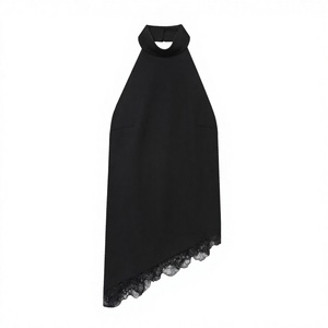 TAOP&ZA Nouveautés Automne Débardeur Femme Décontracté Tissé Écologique Respirant à Ourlet Superposé Asymétrique Coupe Slim Dos Nu Sans Bretelles - Product Image 3