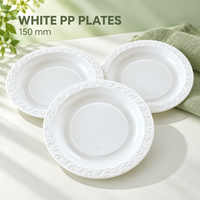Assiette jetable en plastique PP 7 9 10 pouces noire sans BPA, compatible congélateur et micro-ondes, pour snacks, pizzas, gâteaux, pain et autres aliments