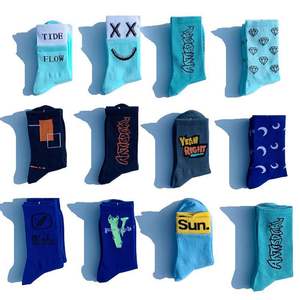 Quentin kaus kaki olahraga logo kustom hadiah tidak ada Moq <span class=keywords><strong>Promo</strong></span> pria kaus kaki kru kustom merek logo Jacquard Knit kustom OEM kaus kaki produsen - Product Image 2