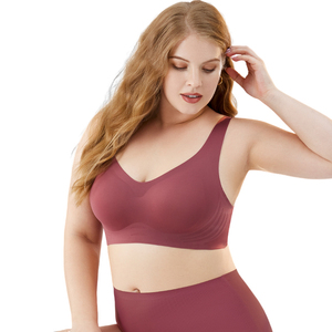 Phổ biến cộng với kích thước liền mạch push-up của phụ nữ đồ <span class=keywords><strong>l</strong></span>ót thoải mái không dây Tank-Style <span class=keywords><strong>bra</strong></span> cho mặc quần áo hàng ngày - Product Image 3