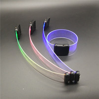 Bracelet lumineux magnétique à LED avec logo personnalisé imprimé, avec fermoir magnétique, pour fêtes, anniversaires, concerts, événements de remise de diplômes - Fonctionne sur piles