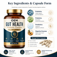 Suplemento Digestivo al por Mayor para el Bienestar Intestinal, Cápsulas de Complejo Probiótico Profesional, Fabricante OEM