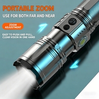 Lampe torche télescopique portable à zoom, phares longue portée super lumineux pour le camping, les situations d'urgence et le travail tactique