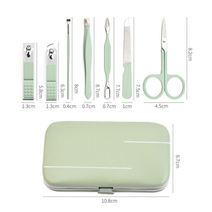 Kit de <span class=keywords><strong>manucure</strong></span> et pédicure pas cher pour hommes et femmes, avec coupe-ongles et étui - Product Image 6