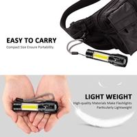 Lampe de poche étanche IP65 à led, Zoomable, Portable EDC, torche rechargeable en alliage d'aluminium, 600 Lumen