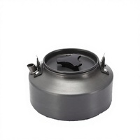 Bouilloire de camping portable légère 2,0 L en métal anodisé, résistante à la corrosion, pour pique-nique et cuisson au gaz