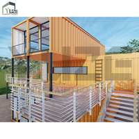 Residencia de Contenedores de Dos Pisos de Diseño Moderno Personalizable, Restaurante de Estructura de Acero Prefabricado Expandible para Exteriores