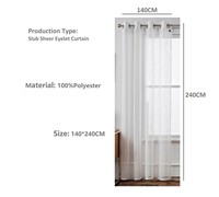 Voilages sur mesure pour salon, rideaux transparents en tulle blanc, rideaux de fenêtre en tulle, vente directe d'usine, 100% polyester, en gros