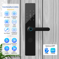 Aurelysse Nouveau Système de Serrure d'Hôtel Intelligent à Empreinte Digitale, Carte RFID et Mot de Passe TTlock, Poignée de Porte Électronique CE FCC ROHS