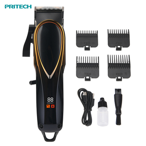 PRITECHカスタムヘアマシンコードレス電気ヘアトリマーとクリッパープロフェッショナル充電式ヘアクリッパー男性用 - Product Image 1
