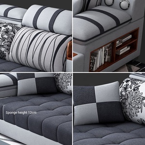 Bộ Ghế Sofa Gia Đình 7 Chỗ Ngồi, Đồ Nội Thất Hiện Đại Cho Phòng Khách Kiểu Mẫu Mới Dành Cho Người Lớn Có Thể Điều Chỉnh Được - Product Image 2