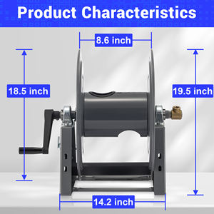 ม้วนสายยางแรงดันสูงแบบมือหมุน <span class=keywords><strong>300</strong></span> ฟุต, ม้วนสายยางเครื่องฉีดน้ำแรงดันสูงแบบหนักพร้อมแขนหมุน - Product Image 4