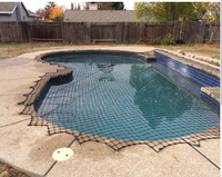 Couverture de filet de sécurité solide pour piscine, outil et accessoire de piscine à traction facile