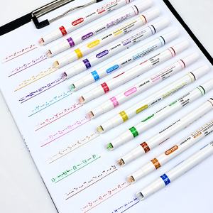 BECOL ชุดปากกาไฮไลท์ทรงโค้ง<span class=keywords><strong>12</strong></span>สี,ปากกาเน้นเส้นทรงโค้งปลายคู่ดีไซน์ใหม่ - Product Image 2