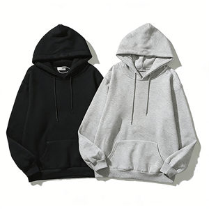 Sweat-shirt à capuche épais 100 % coton pour homme et femme, coupe ample, tricoté long, imprimé numérique, doublé, collection Automne Hiver 2026 - Product Image 3