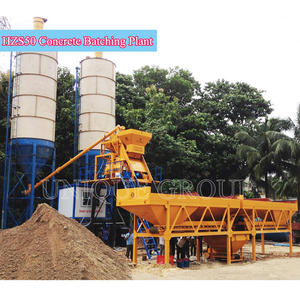 Sabit HZS90 taşınabilir beton karıştırma istasyonu beton mikser tesisi - Product Image 4