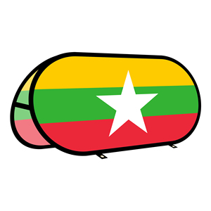 Myanmar Oval Pop up <b>Banner</b> Warp-knitted Fabric for Outdoor Advertising Promotion Outdoor Tent - Product Image 1