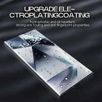 Protection d'Écran en Verre Trempé 3D Courbé HD pour Samsung S24 S25 Ultra S22 S23 avec Colle Liquide Intégrale Film Protecteur Nano