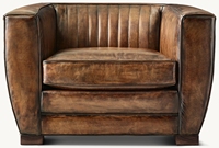 Fauteuil et ottoman en cuir de qualité supérieure pour salon classique personnalisable, confort intérieur unique, meubles de luxe